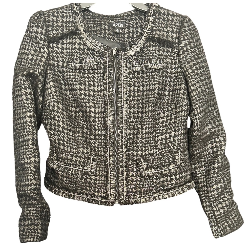 Apartment 9 Women’s size Small Tweed Jacket Zip Up